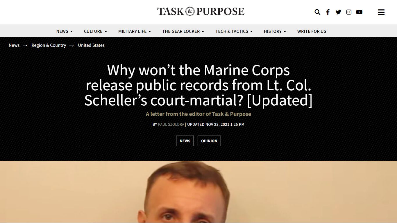 Marine Corps refuses to provide records from Lt. Col. Scheller court ...